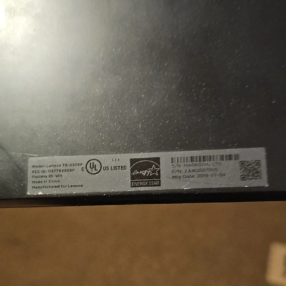 Lenovo Black Tablet with Charger